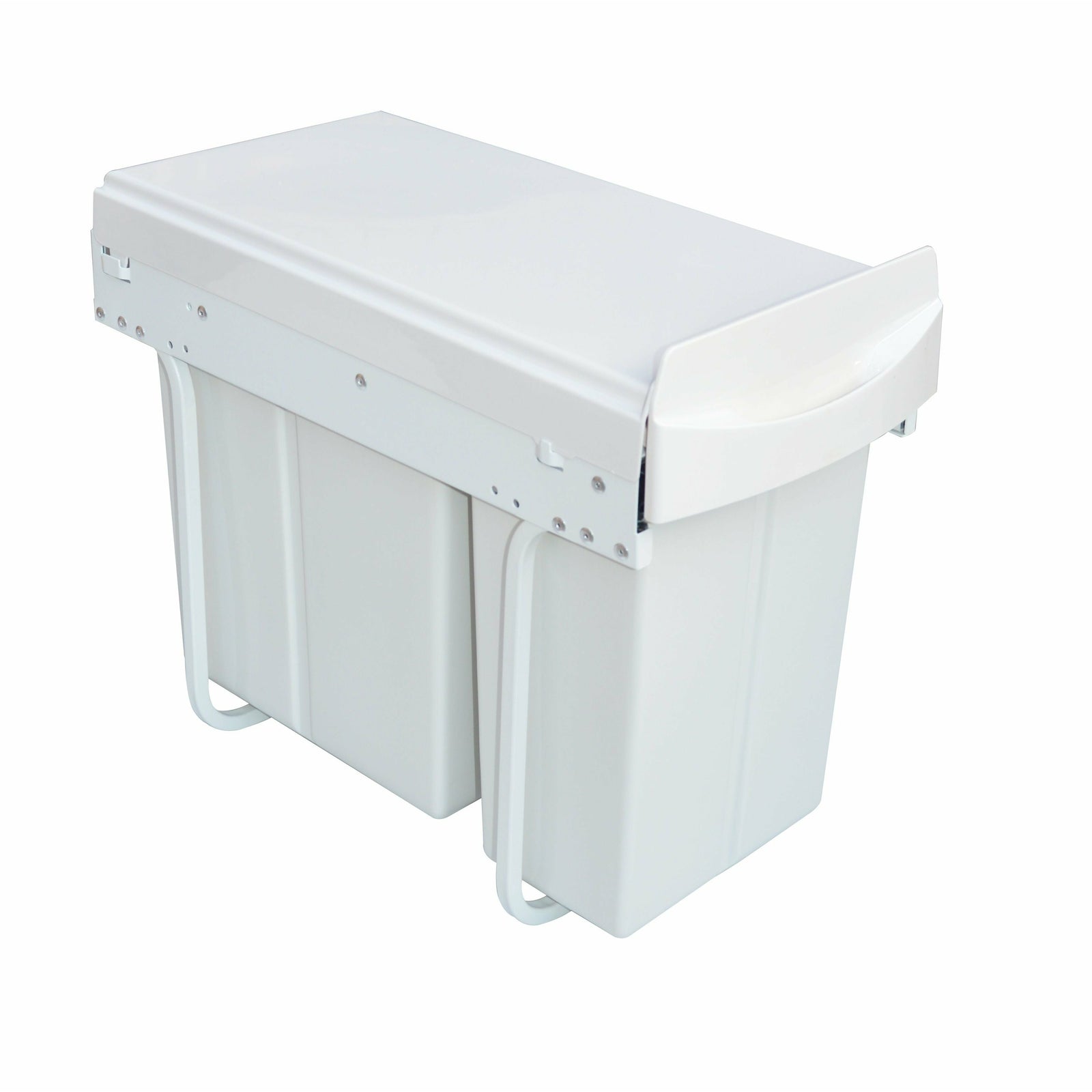 Pull Out Bin Kitchen Double Dual Slide Garbage Rubbish Waste 10L+20L