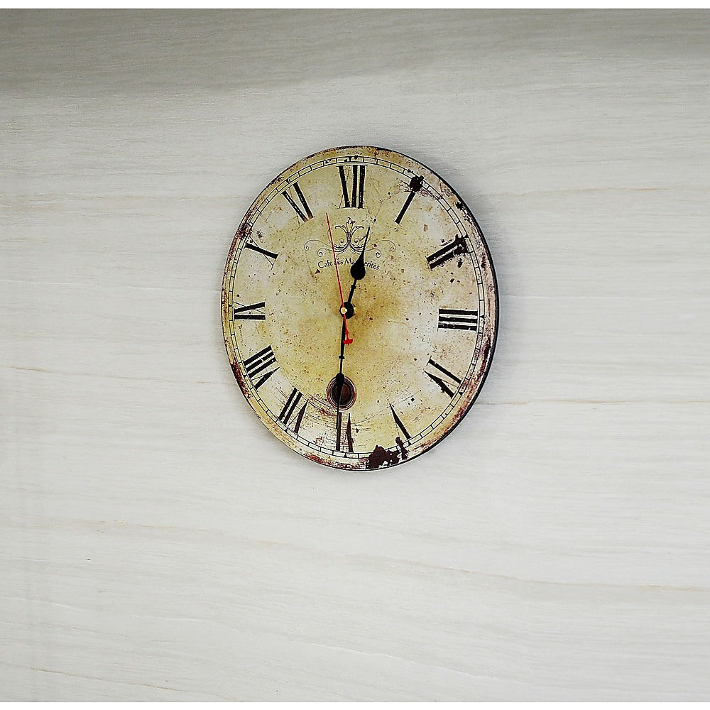 Large Vintage Wall Clock Kitchen Office Retro Timepiece