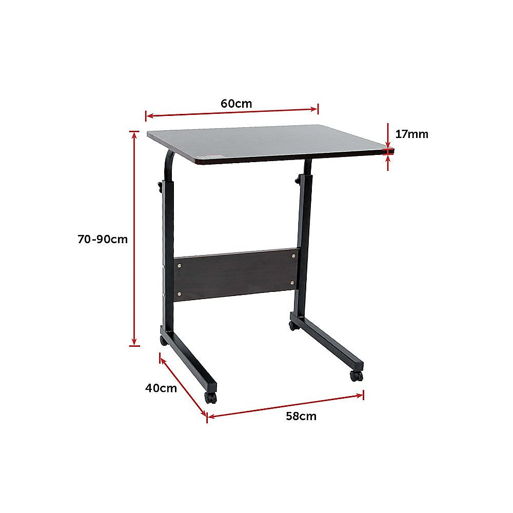 Mobile Laptop Desk Bed Stand Computer Table Adjustable Notebook Bedside Table