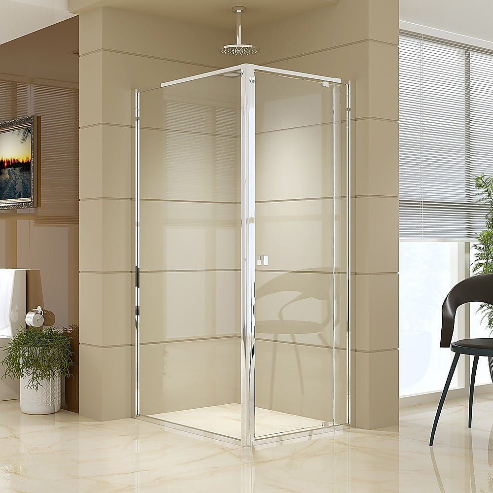 Semi Frameless Shower Screen (74~82)x 195cm & (98~101)x 195cm Side AS/NZS Glass