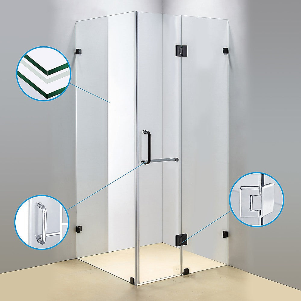 1200 x 900mm Frameless 10mm Glass Shower Screen By Della Francesca