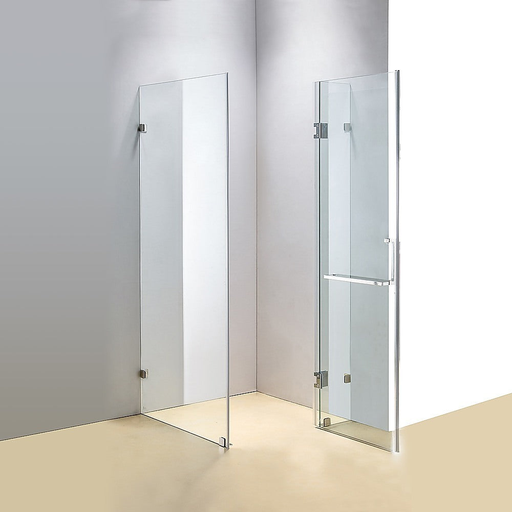 1100 x 800mm Frameless 10mm Glass Shower Screen By Della Francesca