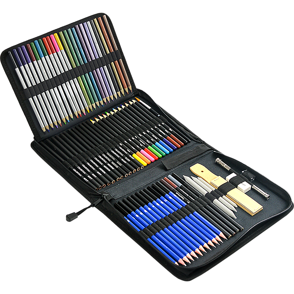 Art Sketch Pencils Oil Drawing Colouring Graphite Charcoal Pencil Set 72pcs/set