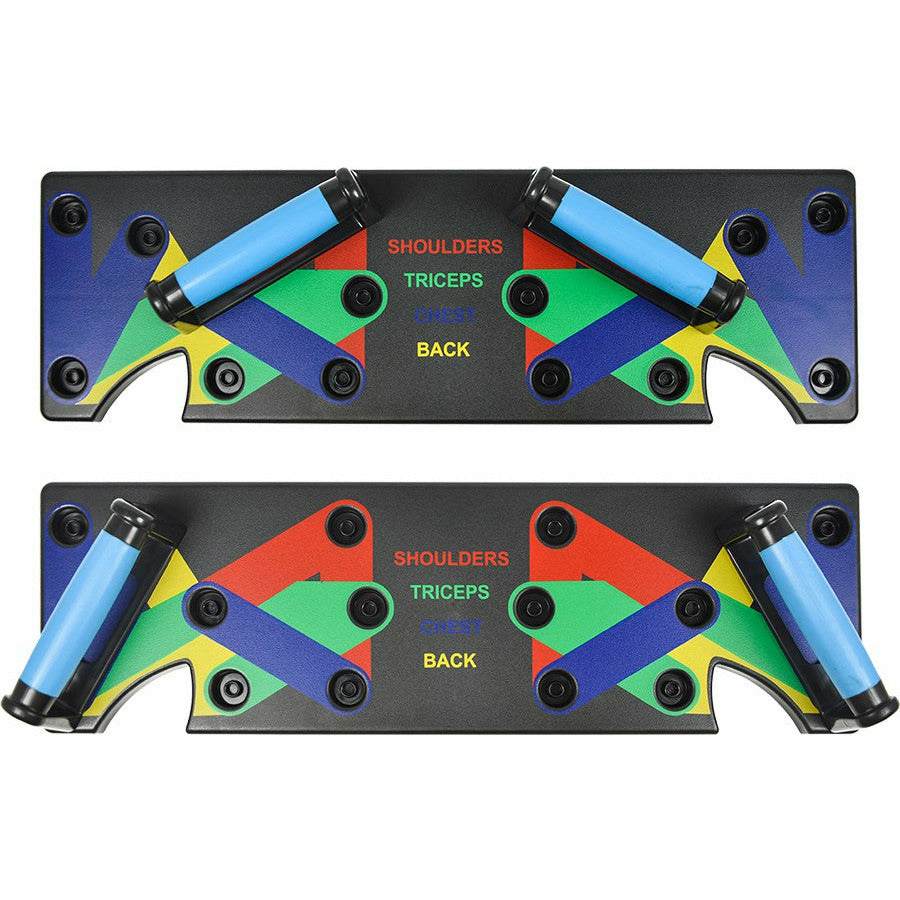 9 in 1 Push Up Board Yoga Bands Fitness Workout Train Gym Exercise Pushup Stand