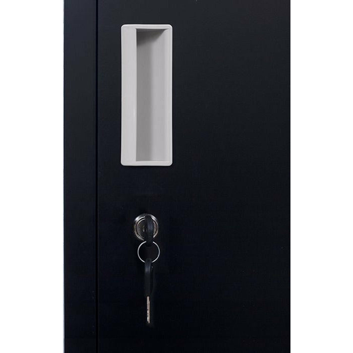 2-Door Vertical Locker for Office Gym Shed School Home Storage