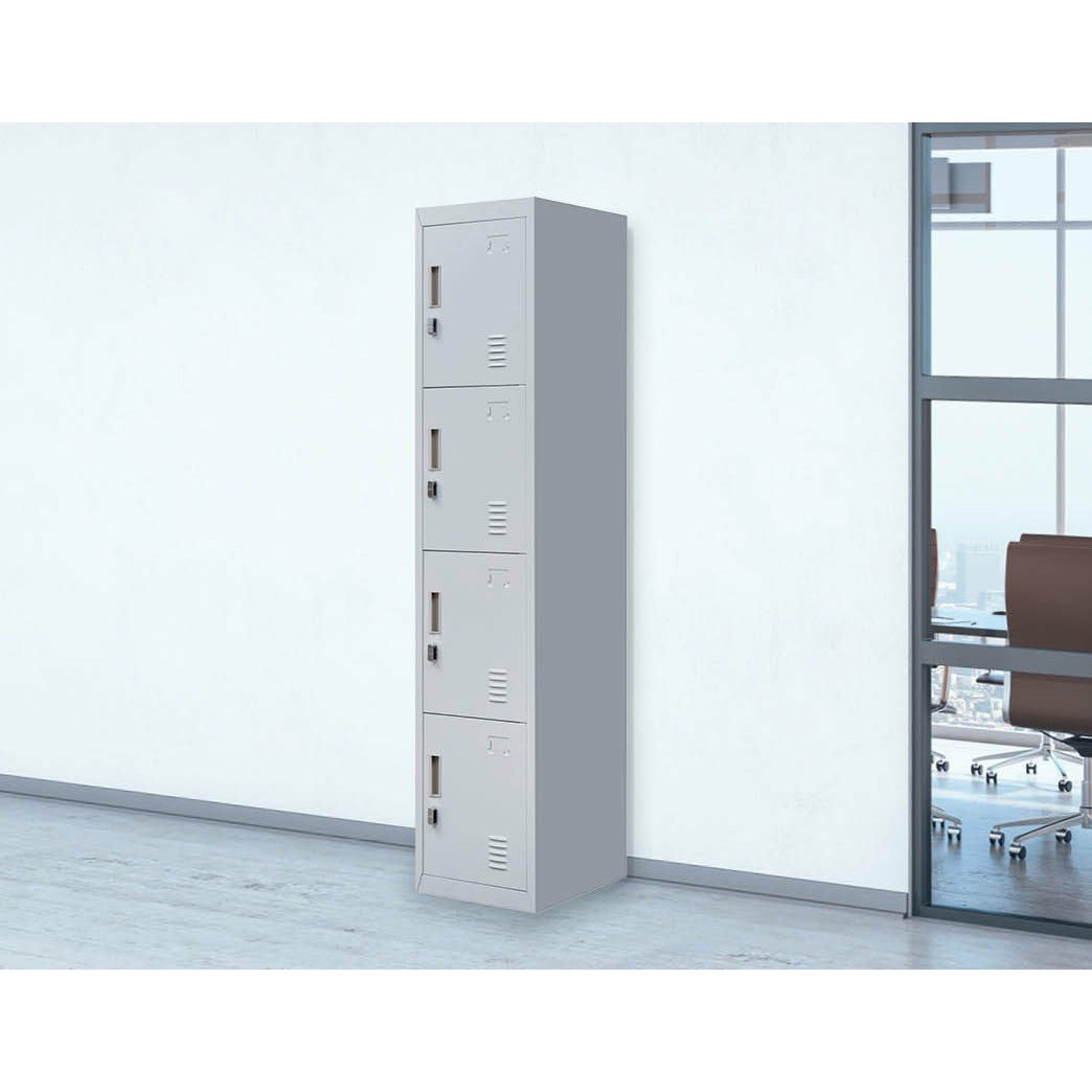 4-Door Vertical Locker for Office Gym Shed School Home Storage
