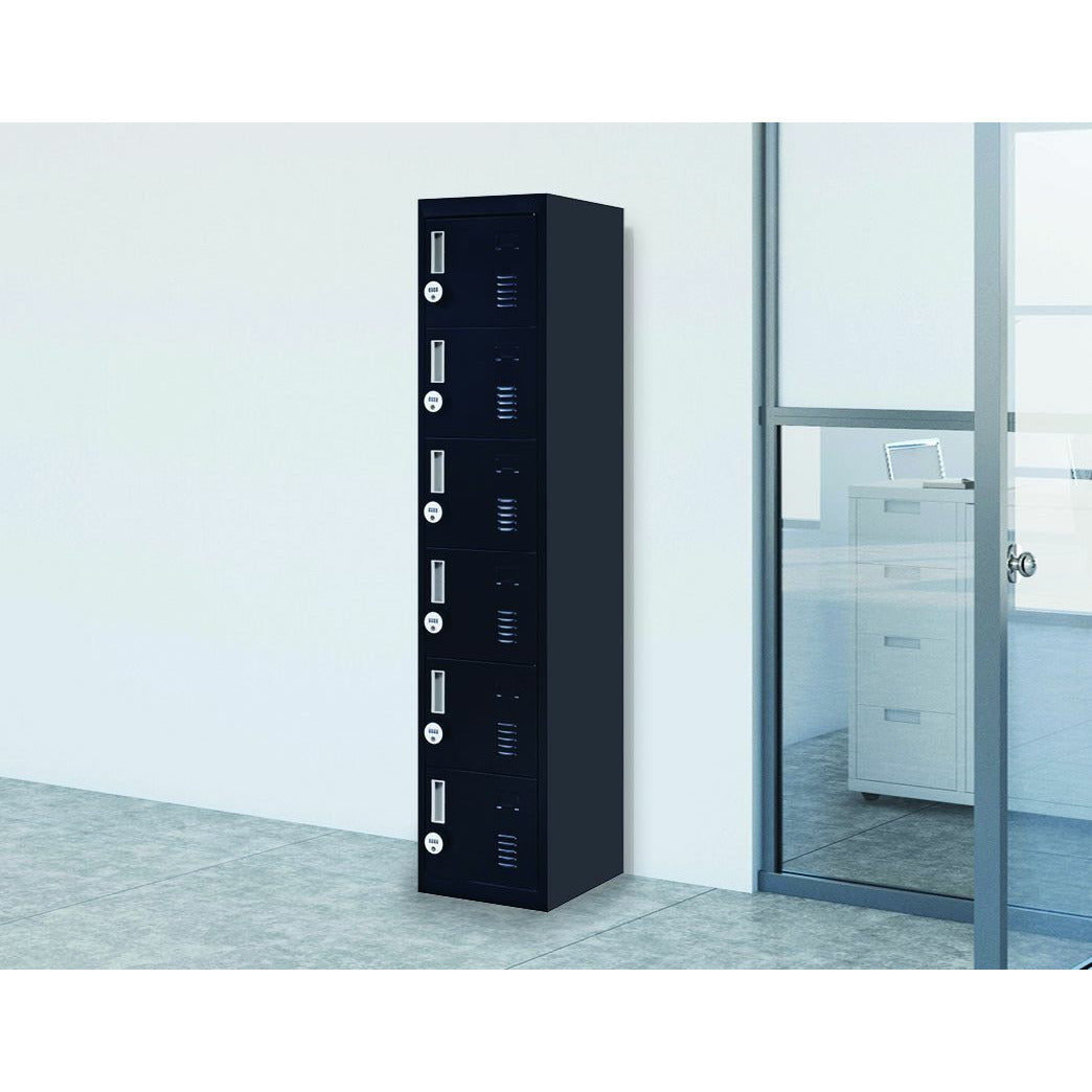 6-Door Locker for Office Gym Shed School Home Storage
