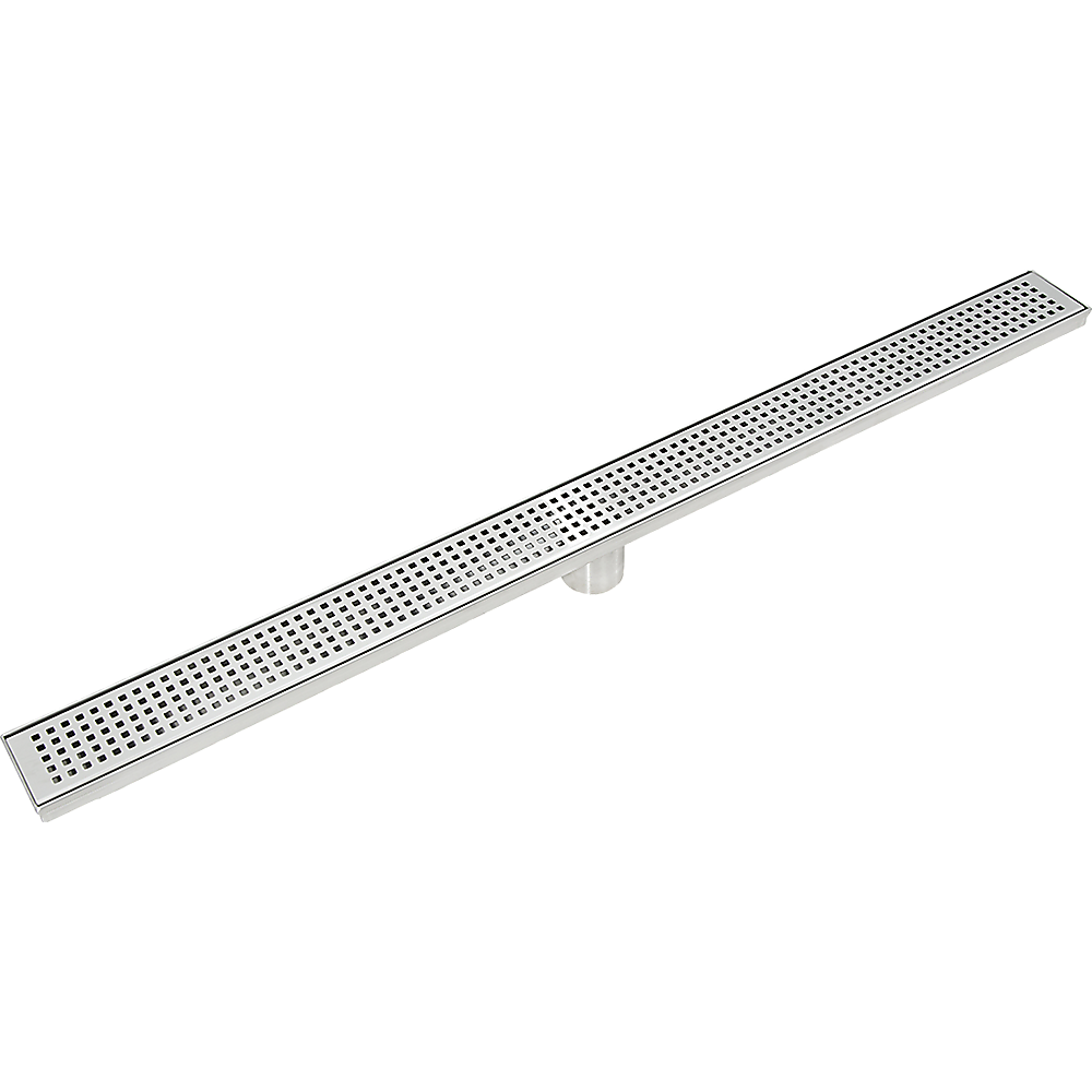 900mm Bathroom Shower Stainless Steel Grate Drain w/Centre outlet Floor Waste Square Pattern