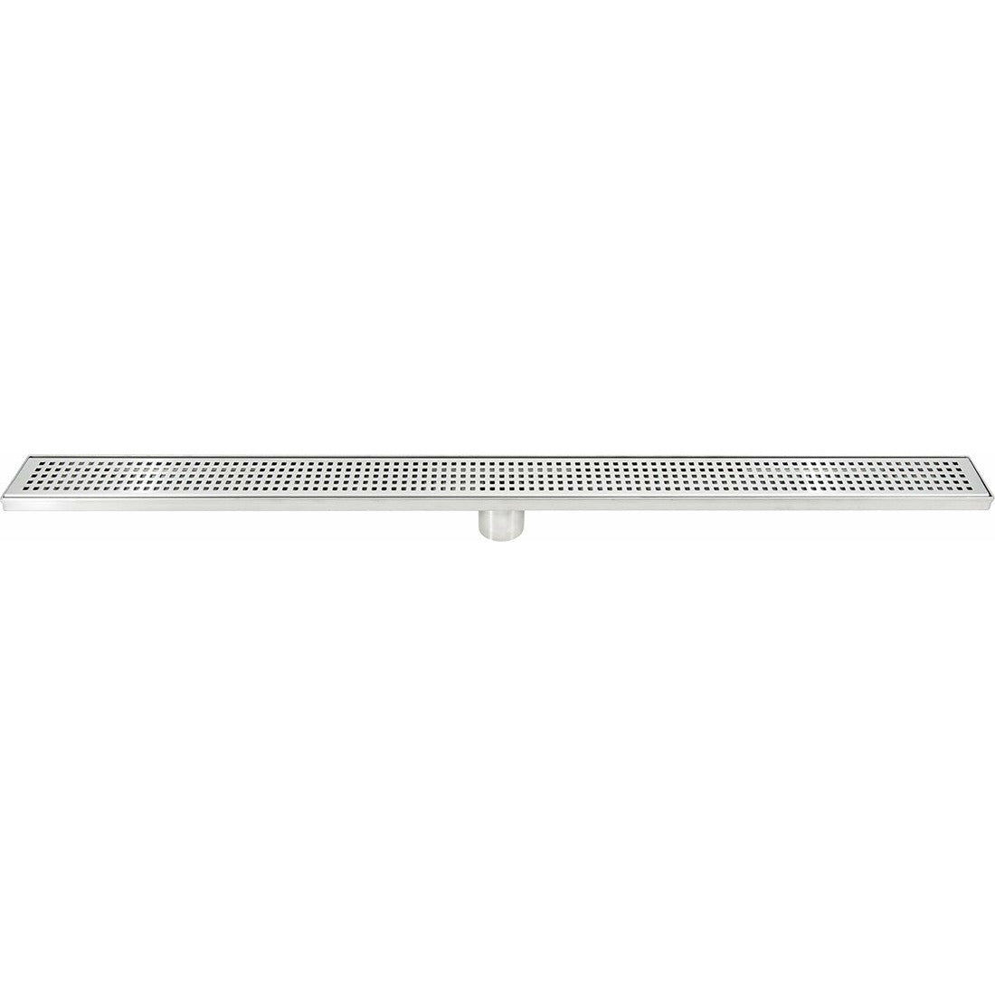 1000mm Bathroom Shower Stainless Steel Grate Drain w/Centre outlet Floor Waste Square Pattern