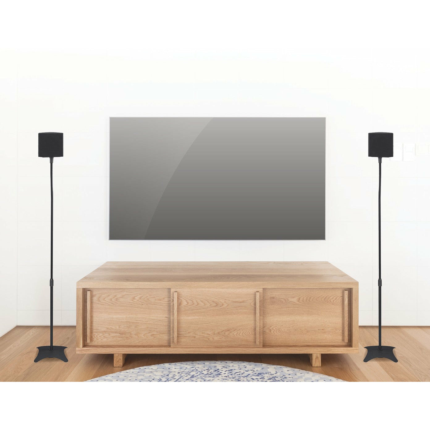 2pcs Speaker Stands Stand Rear Surround Sound Satellite Speakers Adjustable