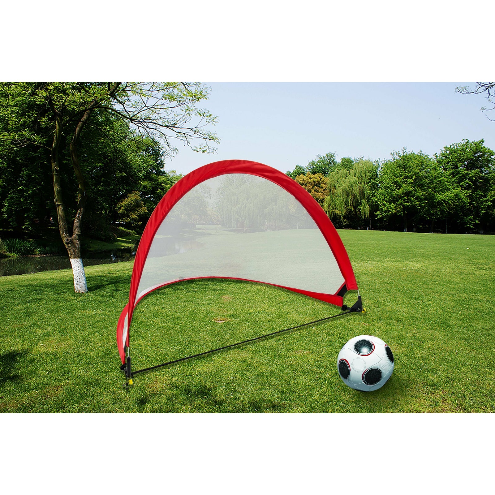 Portable Kids Soccer Goals Set – 2 Pop Up Soccer Goals, Cones, Goal Carry Bag