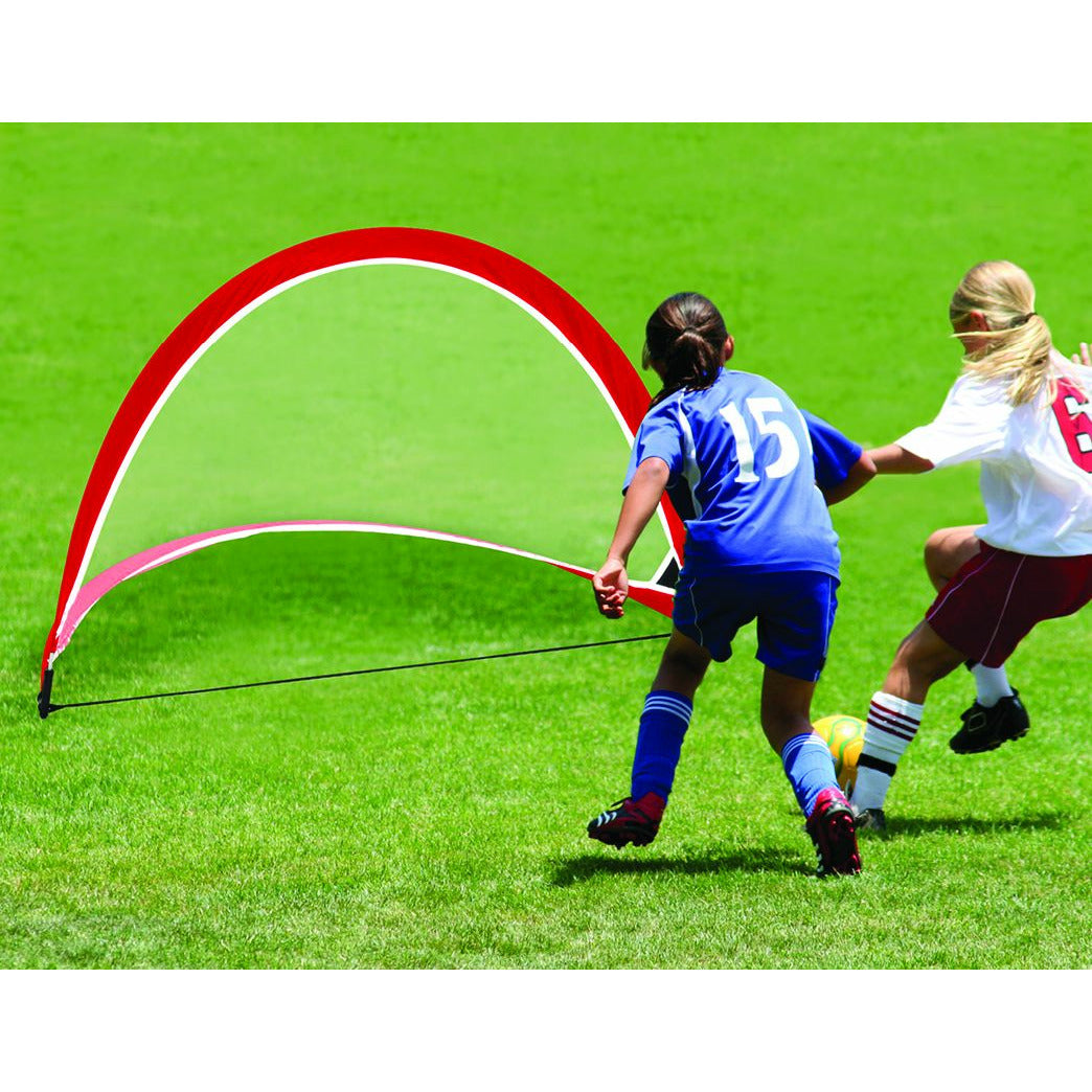 Portable Kids Soccer Goals Set – 2 Pop Up Soccer Goals, Cones, Goal Carry Bag