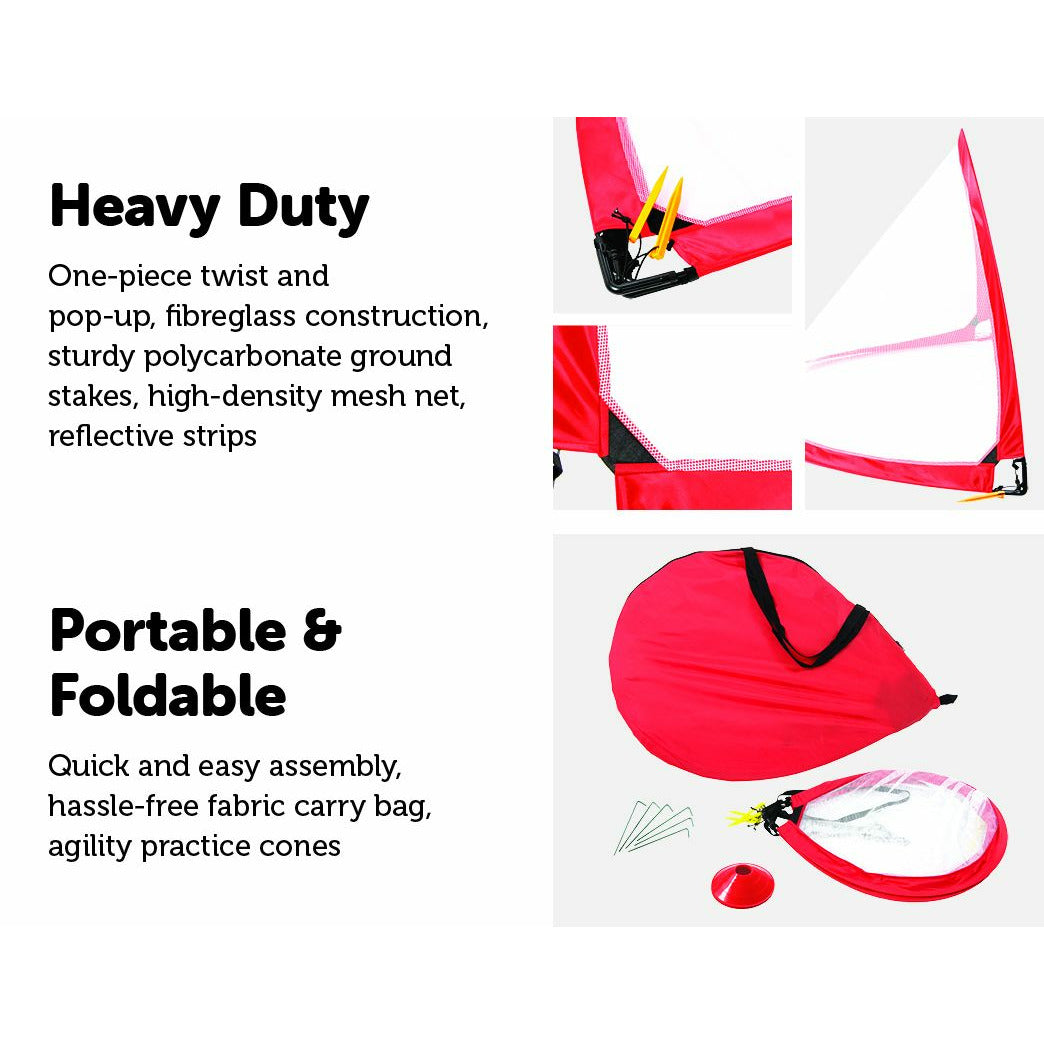 Portable Kids Soccer Goals Set – 2 Pop Up Soccer Goals, Cones, Goal Carry Bag