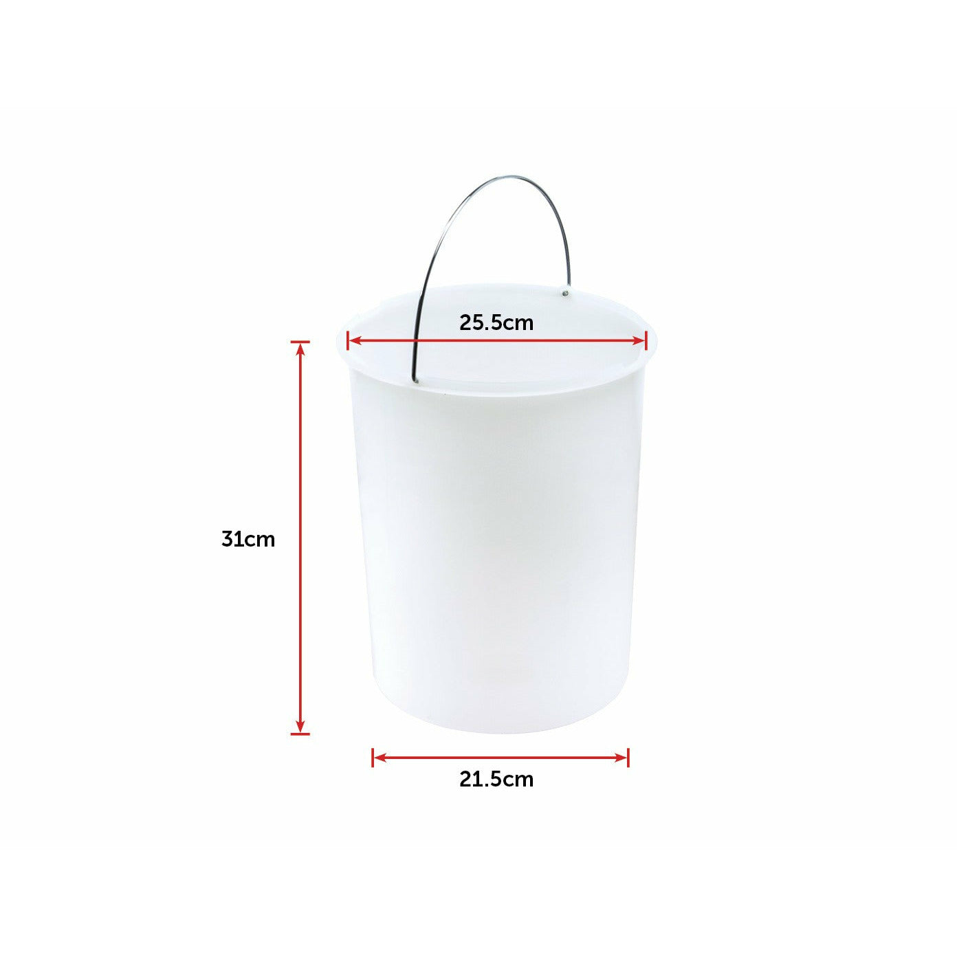 Kitchen Swing Pull Out Bin Stainless Steel Garbage Rubbish Waste Trash Can 14L