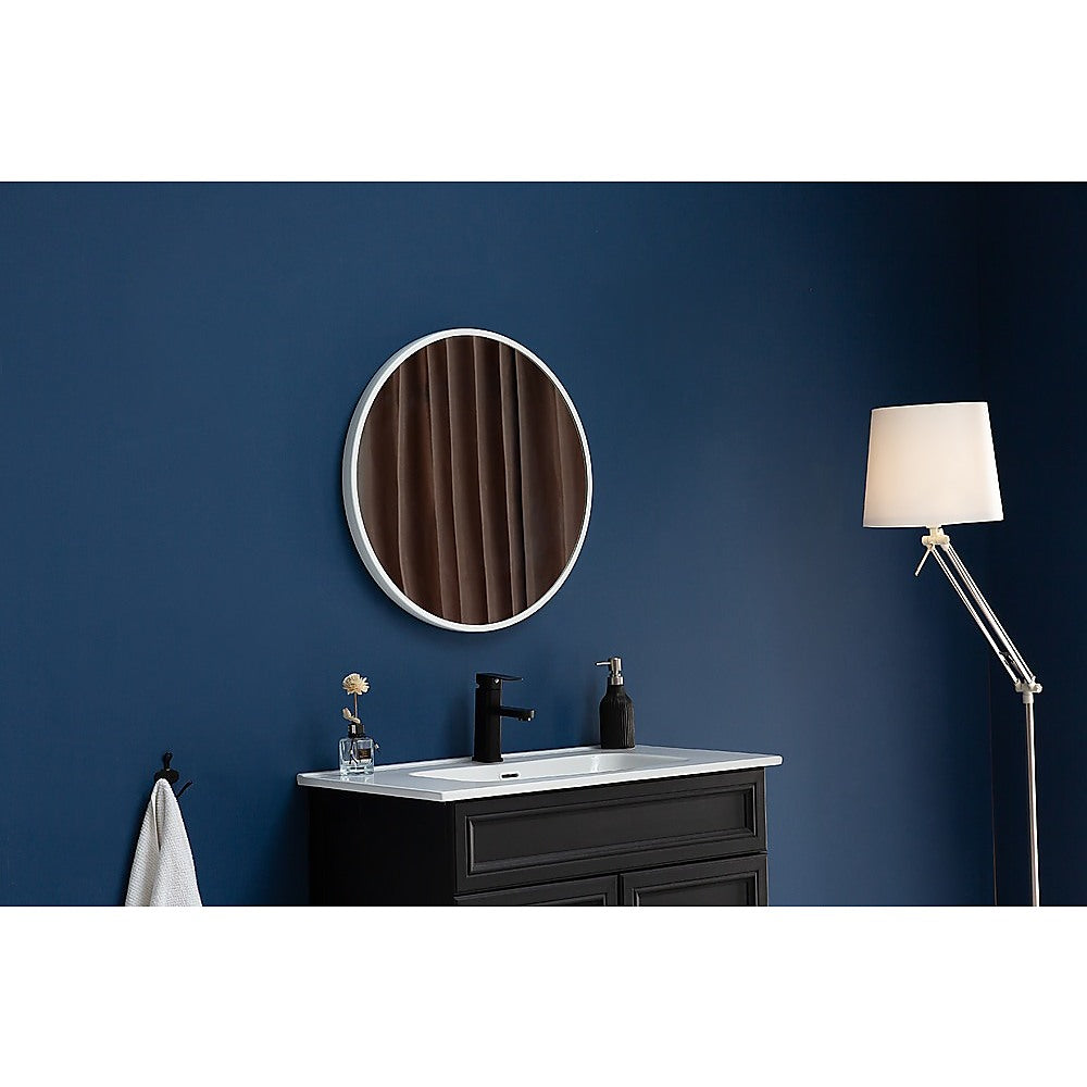 80cm Round Wall Mirror Bathroom Makeup Mirror by Della Francesca