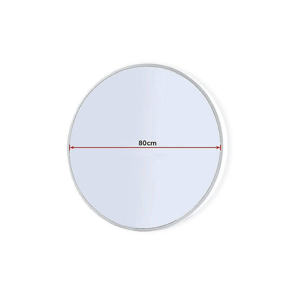 80cm Round Wall Mirror Bathroom Makeup Mirror by Della Francesca