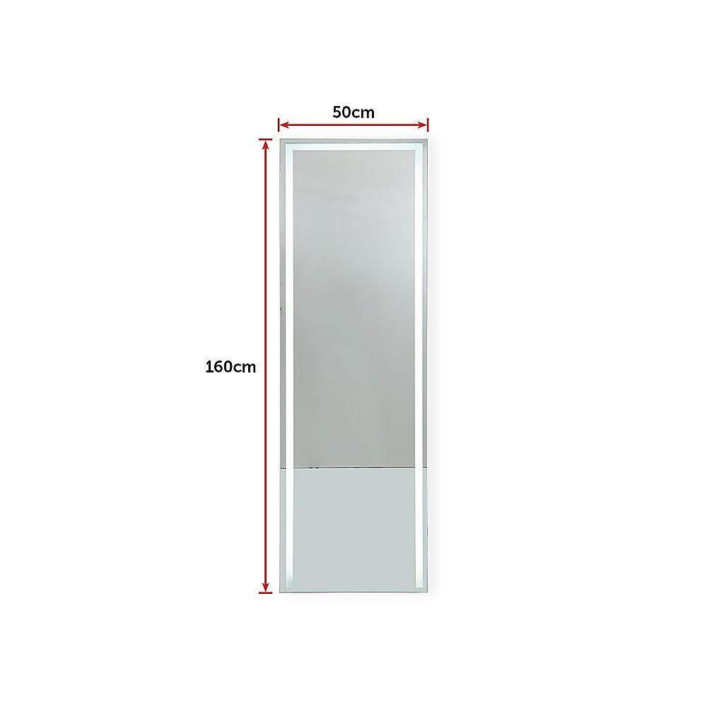 LED Full Length Mirror Standing Floor Makeup Wall Light Mirror 1.6M