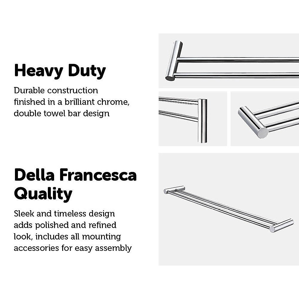 Double Towel Rail Grade 304 Stainless Steel 620mm