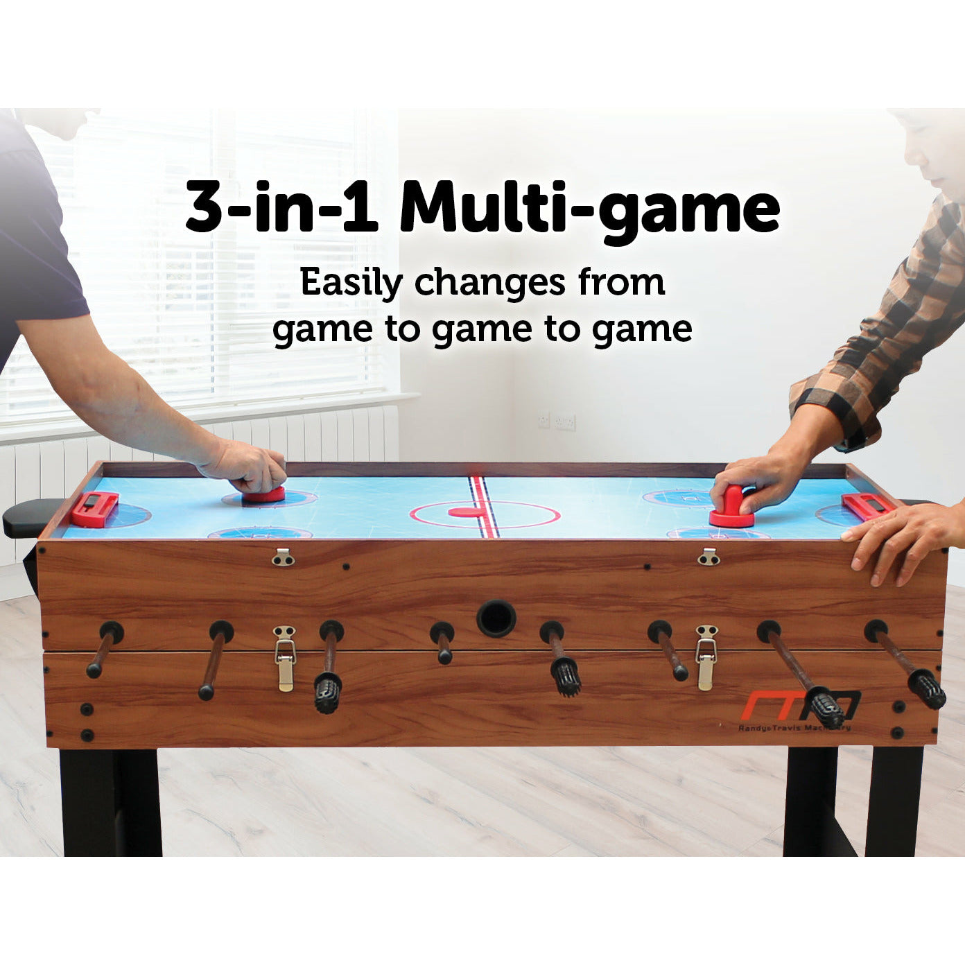 4FT 3-in-1 Games Foosball Soccer Hockey Pool Table Table