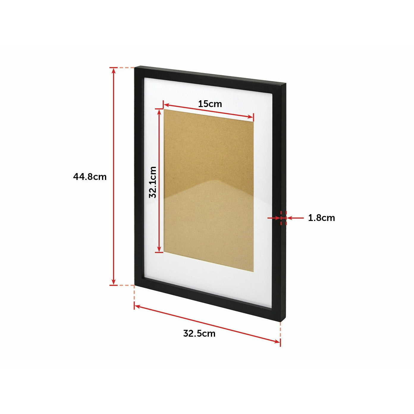 Photo Frames Collage Black A3 Picture Frame Wall Set Home Decor 3PCS