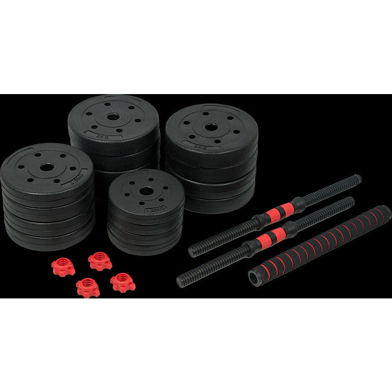 40kg Adjustable Rubber Dumbbell Set Barbell Home GYM Exercise Weights