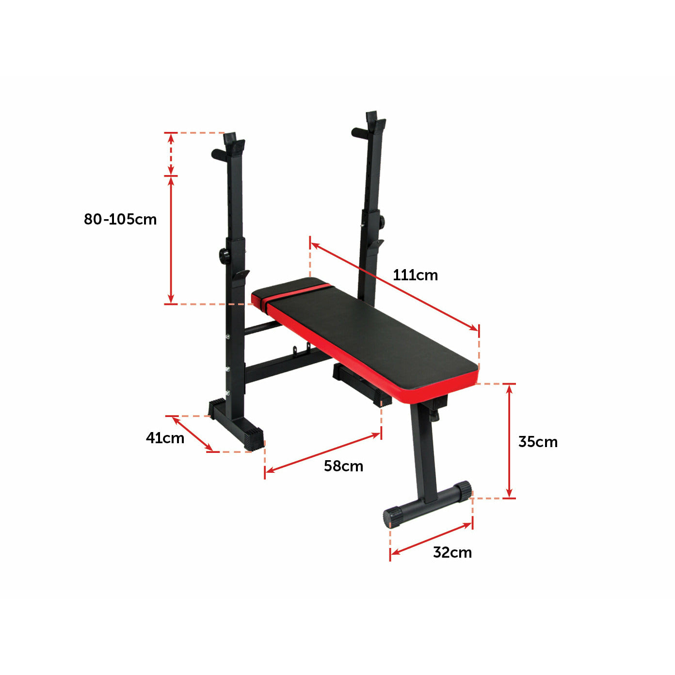 Folding Flat Weight Lifting Bench Body Workout Exercise Machine Home Fitness