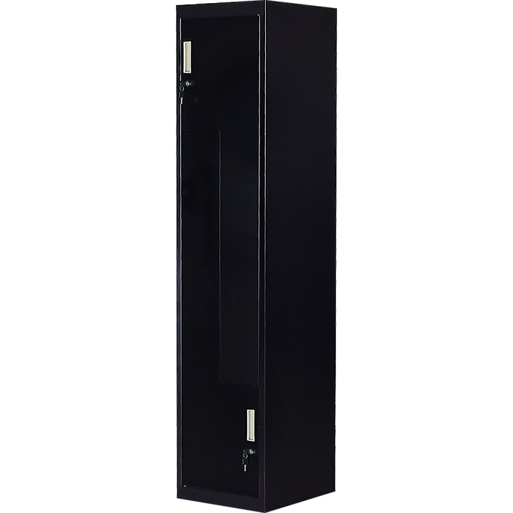 Black Two-Door L-shaped Office Gym Shed Storage Lockers