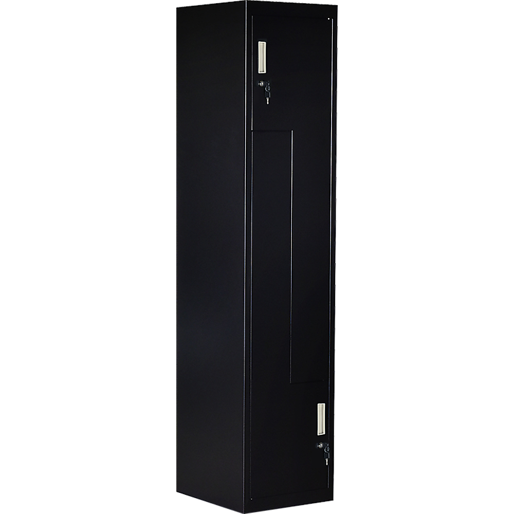 Black Two-Door L-shaped Office Gym Shed Storage Lockers