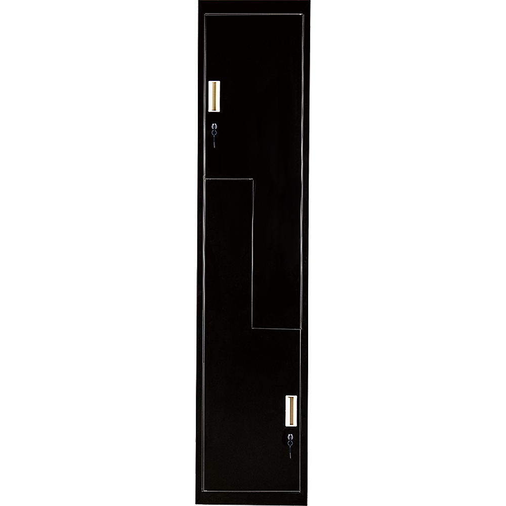 Black Two-Door L-shaped Office Gym Shed Storage Lockers
