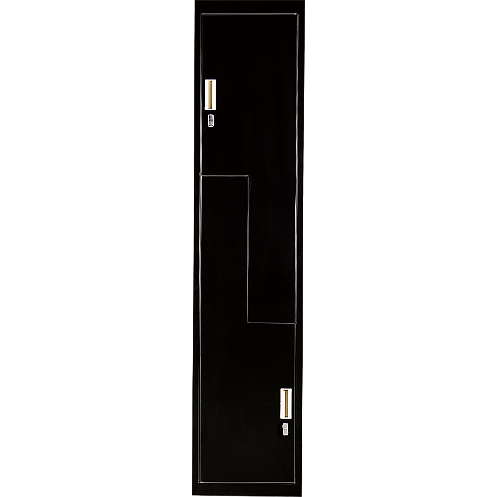 Black Two-Door L-shaped Office Gym Shed Storage Lockers