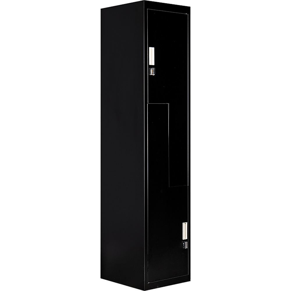 Black Two-Door L-shaped Office Gym Shed Storage Lockers