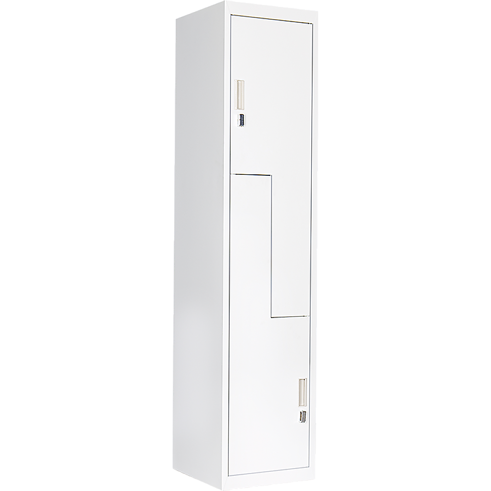 Grey Two-Door L-shaped Office Gym Shed Storage Lockers