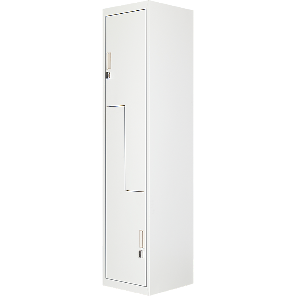 Grey Two-Door L-shaped Office Gym Shed Storage Lockers