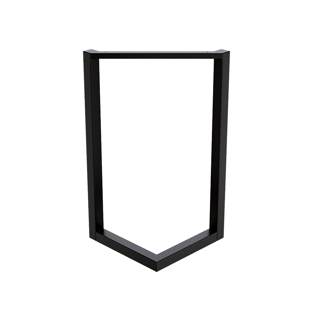 V Shaped Table Bench Desk Legs Retro Industrial Design Fully Welded - Black