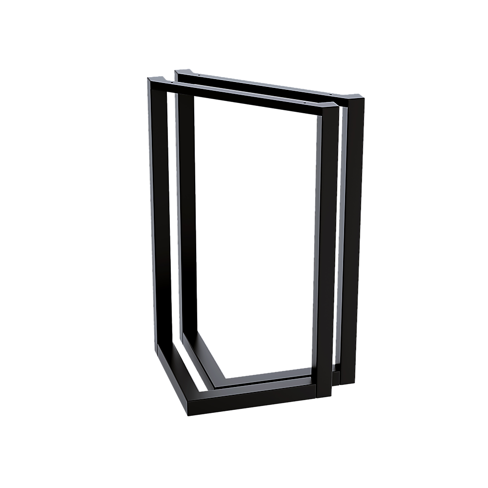 V Shaped Table Bench Desk Legs Retro Industrial Design Fully Welded - Black