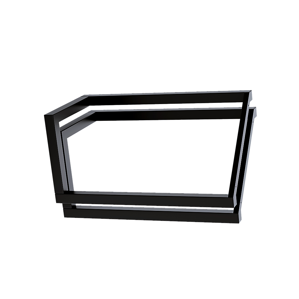 V Shaped Table Bench Desk Legs Retro Industrial Design Fully Welded - Black