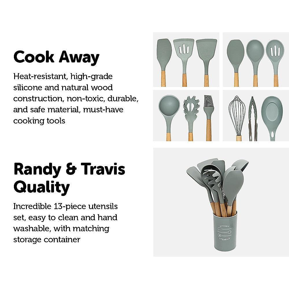 11x Kitchen Utensils for Cooking Baking Silicone Set