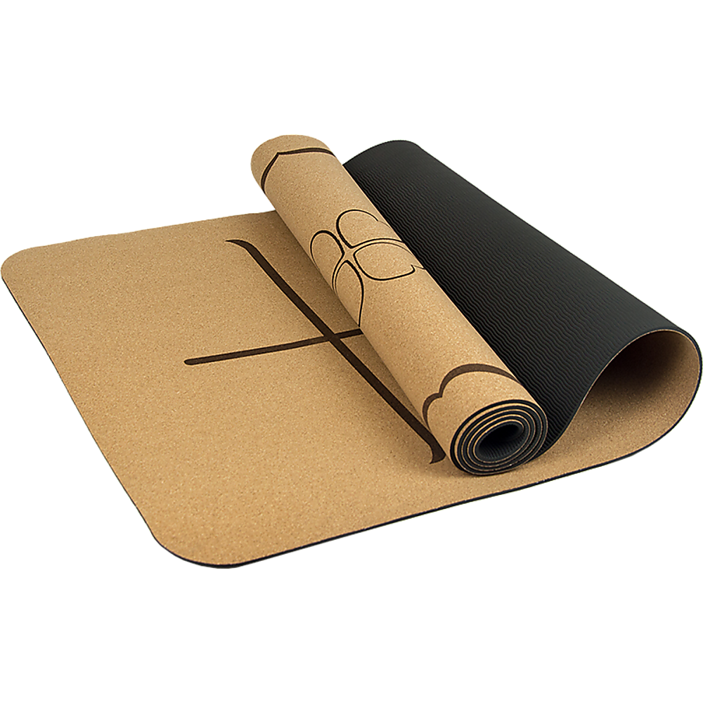 Natural Cork TPE Yoga Mat Sports Eco Friendly Exercise Fitness Gym Pilates