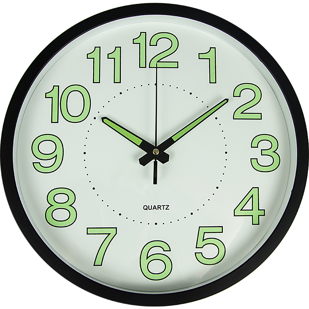 305mm Luminous Wall Clock Glow In The Dark Silent Quartz Indoor Home Modern Clock