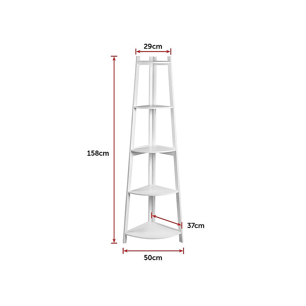 Corner Ladder Shelf Bookcase Display Storage Unit