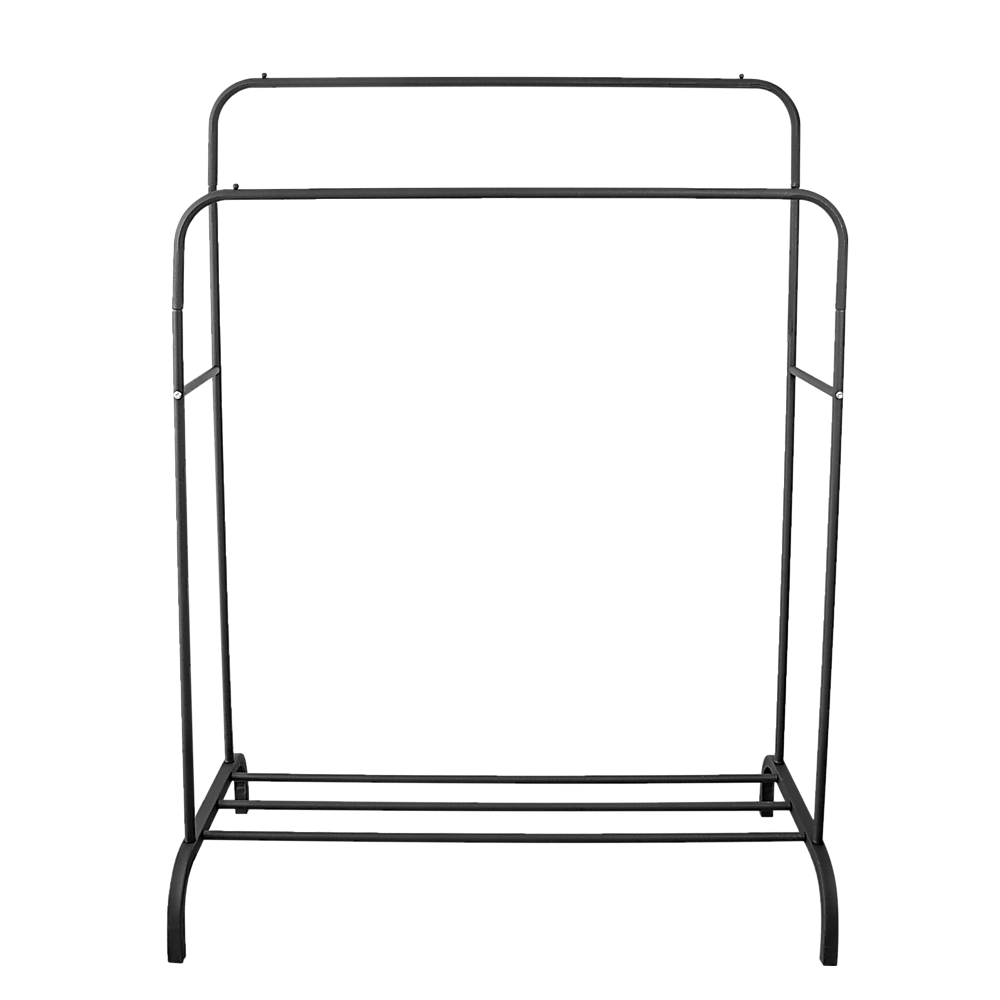 Heavy Metal Double Clothes Rail Hanging Rack Garment Display Stand Storage Shelf