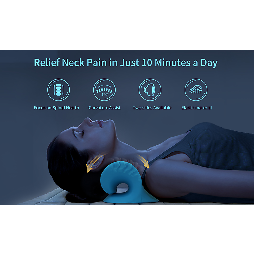 Neck Traction Pillow Rest Cloud Support Neck Stretcher Cervical Pain Relief