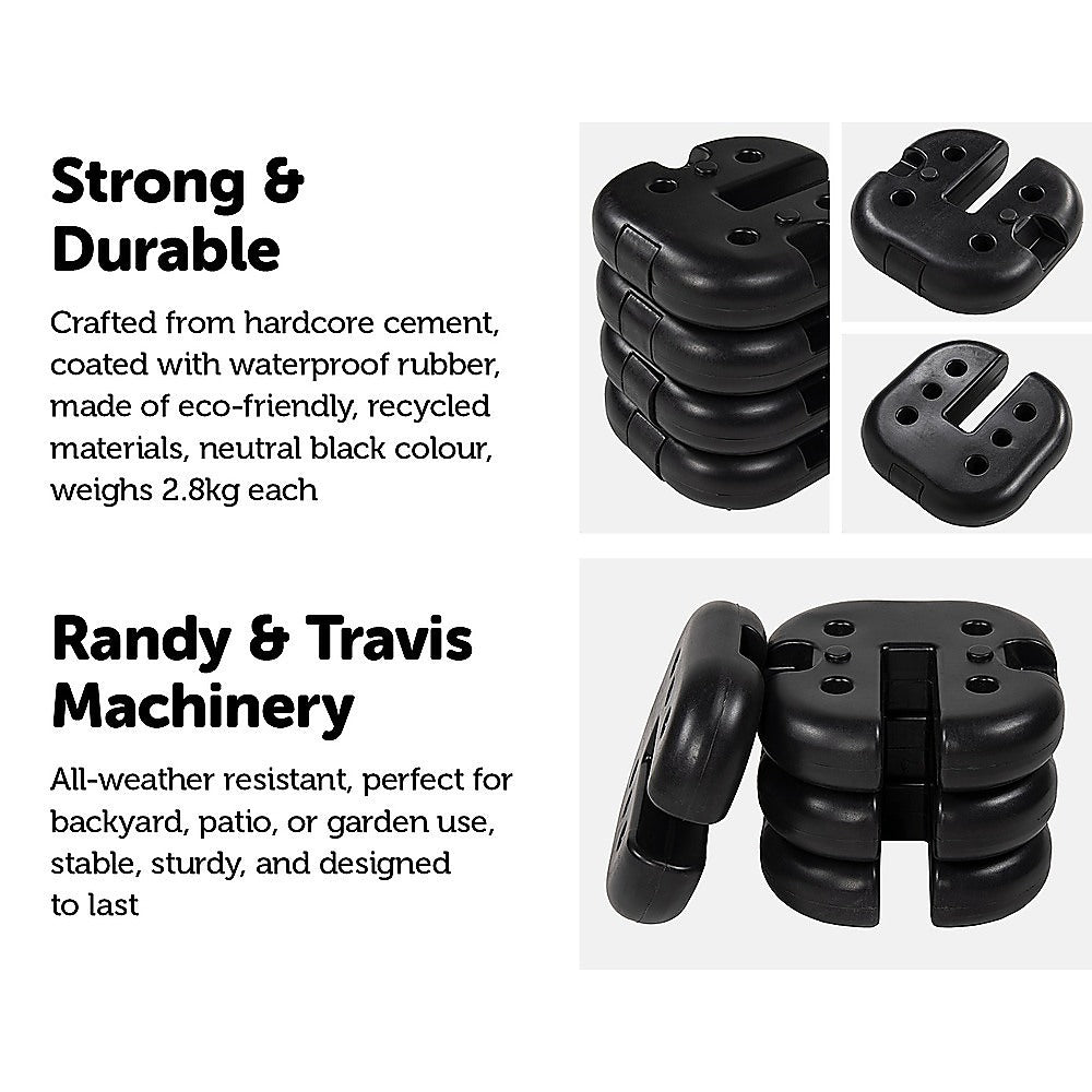 4pcs Outdoor Canopy Tent Leg Weights Anchor Stand Heavy Duty Gazebo Discs Base