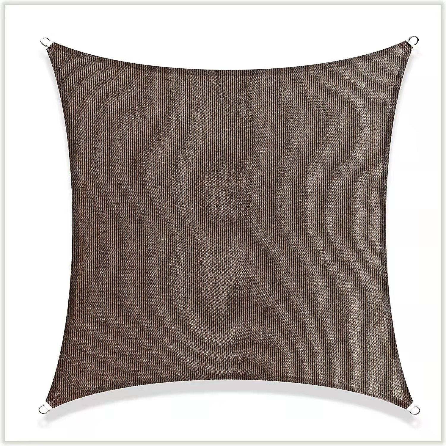 Rectangle Sun Shade Sail Fabric Garden Patio Pool Awning Canopy Cover Coffee