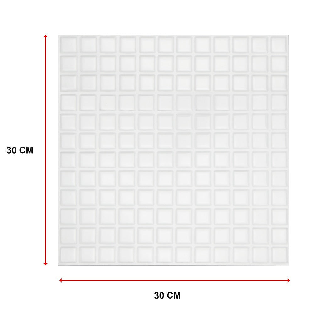 Tiles 3D Peel and Stick Wall Tile Stereoscopic Crystal White (30cm x 30cm x 10 sheets)