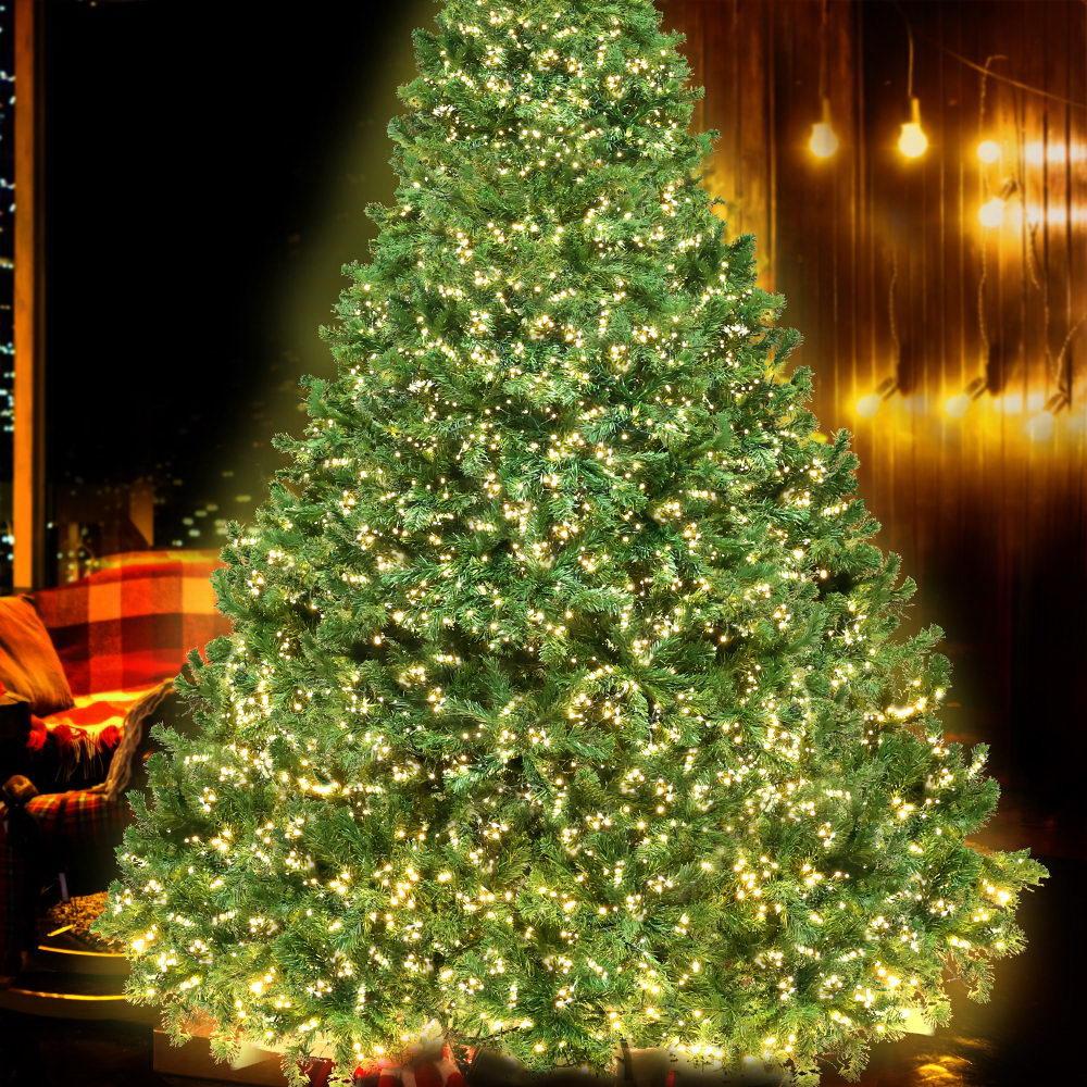 Jingle Jollys Christmas Tree 2.4M Xmas Tree with 3190 LED Lights Warm White