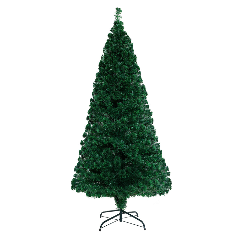 Jingle Jollys Christmas Tree 1.8M LED Xmas trees Optic Fibre Warm White