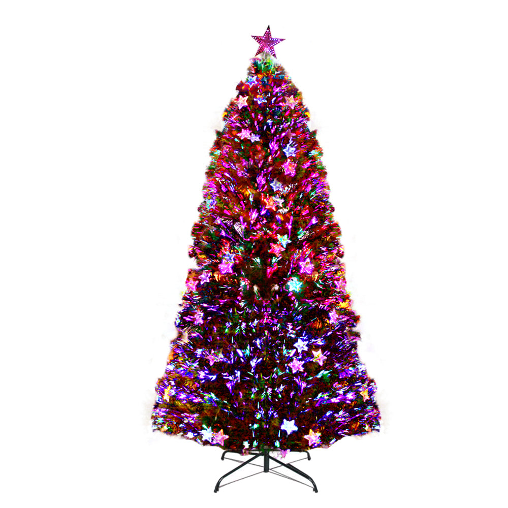 Jingle Jollys Christmas Tree 2.1M LED Xmas trees with Lights Multi Colour