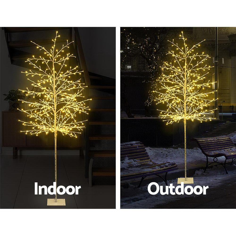 Jingle Jollys Christmas Tree 2.1M 480 LED Trees With Lights Warm White