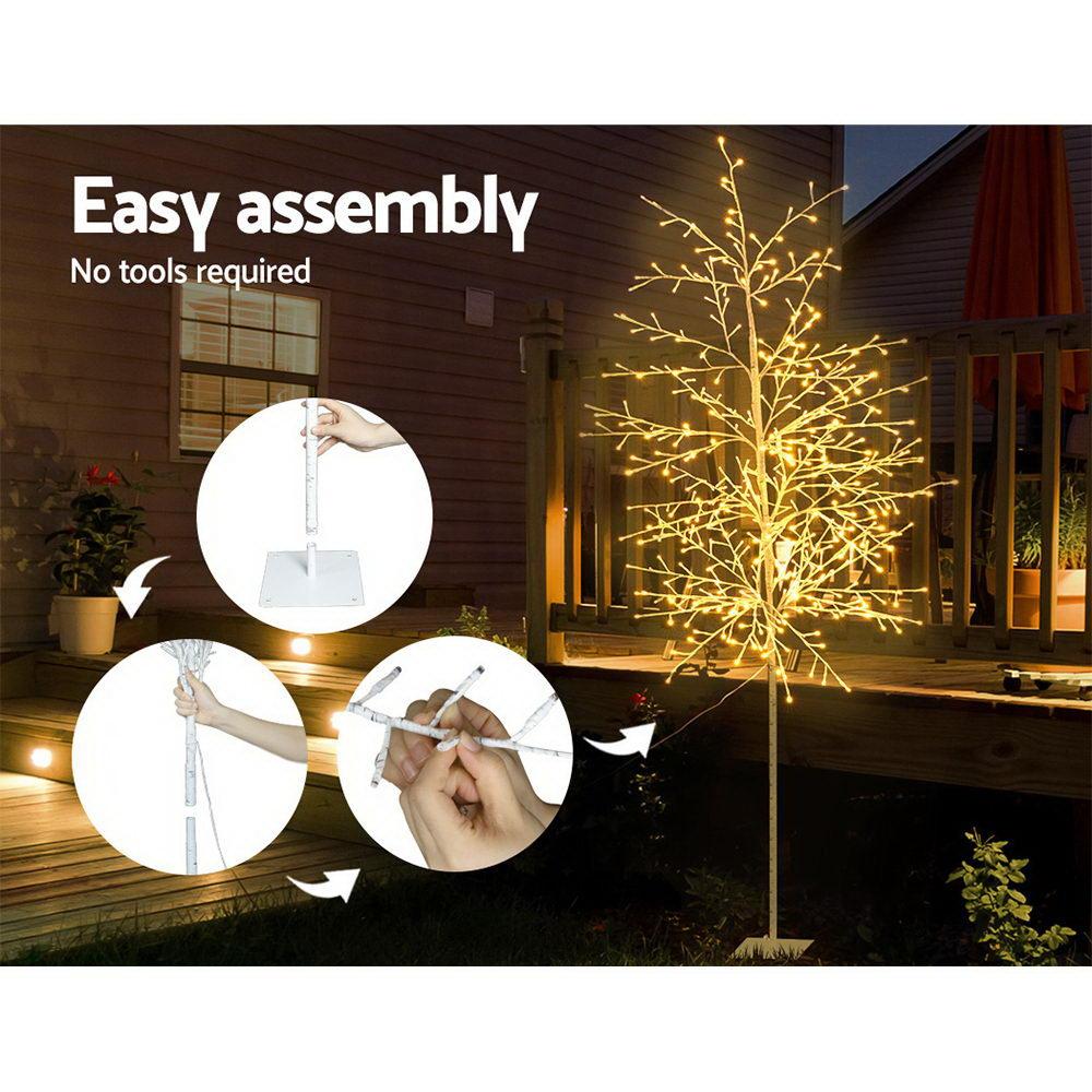 Jingle Jollys Christmas Tree 2.1M 480 LED Trees With Lights Warm White